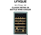 Unique Classic Retro Wine Fridge Cooler 21" Mini Refrigerator 28 Bottles Vintage. Fixed Price $429.99.