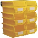 Triton Locbin 6-PC. Set With Wall-mount Rails, Yellow, Model# 3-240YWS. Fixed Price $85.00.