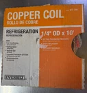 Everbilt Copper 1/4" Od X 10FT Soft Type Refrigeration Coil 647-788 04010PS. Fixed Price $19.49.