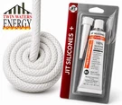 Quadra CB1200 Gasket 7/8" X 8' Pellet Stove Fireplace Door Rope Kit. Fixed Price $12.35.