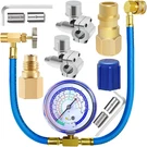 Refrigerator Freon Recharge Hose With Gauge Kit-a/c R134A R12 R22,UNIVERSAL Retr. Fixed Price $38.22.