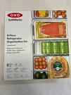 Oxo 8PC Bin Fridge Starter Set, Various Sizes, Clear. Fixed Price $62.99.