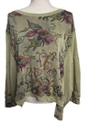 Paper Lace Floral Top Women One Size Green Boho Lagenlook. Fixed Price $24.88.