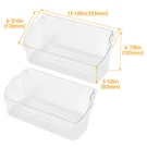 Pack Clear Refrigerator Door Bin Shelf #240324502 For Frigidaire Kenmore. Fixed Price $25.99.