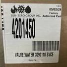 Genuine Sub Zero Refrigerator Water Valve Part #4201450 New Oem. Fixed Price $70.00.