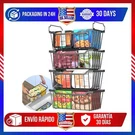 Goovilla Freezer Organizer Bins With Foldable Handle, 4 Pack Stackable. Fixed Price $53.99.