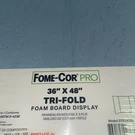 Fome-cor 07037109 36 X 48 Guide-line Tri-fold Foam Board Display Set Of. Fixed Price $119.99.