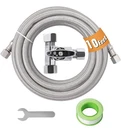 Sungator Stainless Steel Braided Ice Maker Hose Kit 10FT 1/4 Comp New. Fixed Price $25.99.