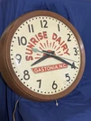 Vtg Ge Sunrise Dairy Gastonia Nc Milk Advertising Diner Kitchen Wall Clock Sign. Fixed Price $249.95.