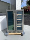 Newair 18 Bottle & 58 Can Premium Built-in Dual Zone French Door Mini Fridge. Fixed Price $850.00.