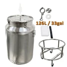 Techtongda Stainless Steel 125L Brewing Barrel Movable Storage Fermentation Tank. Fixed Price $497.55.