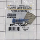 Whirlpool Refrigerator Freezer Door Key WP4356840. Fixed Price $19.99.