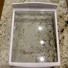 Amana Refrigerator Glass Shelf Model # ARB2217CW. Fixed Price $30.00.