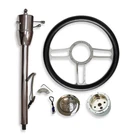 Billet Chrome 14" Steering Wheel W/ Manual Column 28" Gm No Key Horn Button. Fixed Price $285.68.