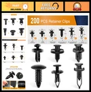 Universal Plastic Fender Clips - 200 Pcs Push Bumper Fastener Rivets, 6 Sizes Au. Fixed Price $14.99.