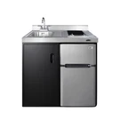 Summit C39ELGLASSBK All-in-one Combo Kitchen, 39"W X 24-5/8"D 40"H. Fixed Price $2266.96.