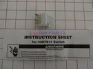 Genuine Oem Whirlpool Refrigerator Door Switch WP4387911. Fixed Price $24.87.