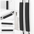 Elcoor Refrigerator Door Handle Covers, Set Of 6, Trimmable, Black, 6PCS. Fixed Price $14.41.