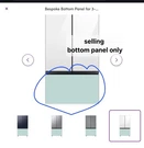 Samsung 3-DOOR Bespoke French Refrigerator Bottom Panel Morning Blueglass. Fixed Price $148.00.