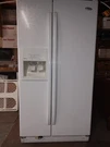 Refrigerator Used W/in Door Ice Maker Whirlpool Auto Defrost, French. Fixed Price $600.00.
