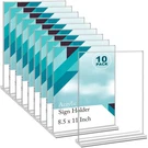 Ehwine 10-PACK 8.5X11 Double-sided Clear Acrylic Tabletop Sign Holders. Fixed Price $45.47.