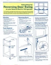 Refrigerator Reversing Door Swing Top Freezer Instructions Pamphlet Vintage. Fixed Price $13.27.