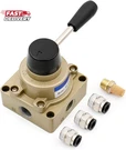 Baomain Rotary Lever Hand Valve HV-03 PT3/8 Position 4 Way Pneumatic Air Flow. Fixed Price $25.81.