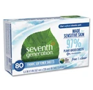 Seventh Generation Natural Fabric Softener Sheets, Unscented, 80 Sheets/box. Fixed Price $16.95.