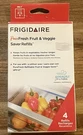 Frigidaire Purefresh Fruit & Veggie Saver Refills 4 Filters - New Frpffvsyrcpn. Fixed Price $23.99.
