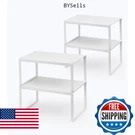 Hhvacuun Cabinet Organizer Shelf, Set Of 4 Shelves, Stackable Metal Kitc. Fixed Price $49.76.