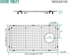 Kitchen Sink Grid 1"X25.91"X14.06" Stainless SVH2614S. Fixed Price $37.95.
