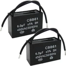 TWIDEC/2PCS 450V 50/60HZ Run Capacitor 2-WIRE Metallized Polypropylene 6UF. Fixed Price $11.94.