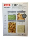 Oxo Softworks 4-PIECE Food Storage Pop Container Set W/ Measuring Cup & Scoop. Fixed Price $49.99.
