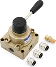 Baomain Rotary Lever Hand Valve HV-03 PT3/8 Position 4 Way Pneumatic Air Flow. Fixed Price $26.03.