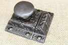 Old Cabinet Latch Catch Cast Iron Knob 1880'S Victorian Foliage Leaf Vine Scroll. Fixed Price $59.85.