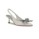 Women's Rills Bridal Pointy Toe Dress Slingback Pumps White Satin. Fixed Price $151.00.