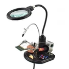 Mmobiel Led Light Helping Hand Magnifier Station For Soldering, Assembly, Rep.... Fixed Price $47.99.
