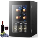 Wine Fridge 0.6 Cu.ft 24 Cans Adjustable Temperature Black JC-18UEL-F Electactic. Fixed Price $209.99.
