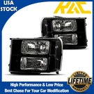 Pair Headlights Assembly For 2007-2014 Gmc Sierra 2500HD 3500HD Black Headlamps. Fixed Price $82.99.