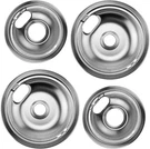W10196406 And W10196405 Chrome Stove Burner Drip Pan Set For Whirlpool Amana May. Fixed Price $29.99.