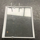 Glass Shelf WR71X31079 Clear, White Plastic Frame For Refrigerator. Fixed Price $10.00.