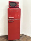 Galanz Red Refrigerator Medium Size New Retro GLR76TRDER 7.6 Cuft Fridge Freezer. Fixed Price $450.00.