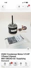 Hvac Condenser Motor 1/3 Hp Phase Speed W51-13BJA3-02 Supplying Demand. Fixed Price $92.29.