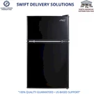 Arctic King 3.2 Cu Ft Two Door Mini Fridge Black Compact Refrigerator Freezer. Fixed Price $106.00.