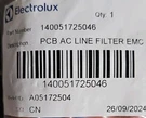 140051725046 Oem Electrolux / Frigidaire Refrigerator Pcb Line Filter - New. Fixed Price $59.99.