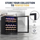 Newair 24" Wine Cooler 46 Bottle Dual Zone Refrigerator - Scratch & Dent. Fixed Price $602.89.