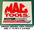 Mac Tools Motorsports Vintage Original Vinyl Decal Sticker-automotive-american. Fixed Price $7.25.